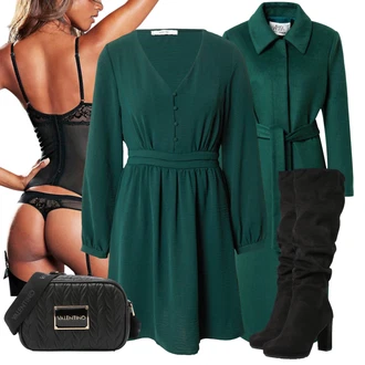 Outfity na zimu s Černá Lascana "Módní zimní outfit"