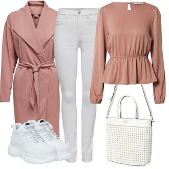 Outfit s Šedá Teniska se Třpytkami Buffalo "Módní zimní outfit"