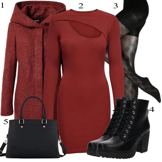 S zakovicama Outfit sa Crna Poslovna Obuća/Cipela s ručnikom/kožena cipela/Čizmica Chelsea Gležnjača/Motociklistička čizma About You "Tvoj otmjeni outfit"