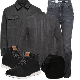Winter Outfits Techno mit Schwarz Winter Stiefelette/Klassischer Stiefel/Winterschuh/Gefütterte Stiefelette/Schnürschuh/Flache Stiefelette/Wasserfester Schuh/Schnürstiefelette/Winter Sneaker Timberland "Modisches Winter Outfit"Look: Uni, Sportlich, Casual, Löwe, Trendige, Smart Casual, Unisex, Outdoor, Techno