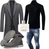 Warme lange Wintermantel Outfits image