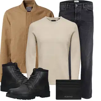 Winter Outfit mit Grau/DunkelGrau/HellGrau Hose Große Größe/Tapered-Jeans/Straight Leg Jean/Dad Jeans/Slim Fit Jeans/Damen 7/8-Länge Jeans/Winterjacke/Regular-Fit Jeans/Thermojeans/Sportschuhe/Formelles Hemd/Girlfriend Jeans/Low Rise Jean/Vintage Jeans/Jeans mit Schlitz/Cropped Jeans Jack & Jones "Modisches Winter Outfit"