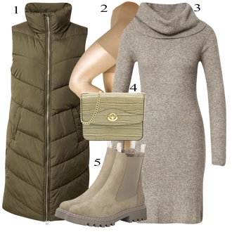 Outfit sa Zeleno Čizmica Chelsea Gležnjača Tamaris "Tvoj otmjeni outfit"