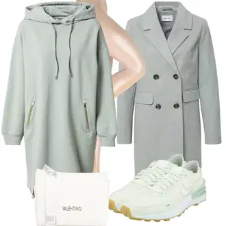 Outfit sa Pink/Bež/Plava Hulahopke Wolford "Outfit za zimu"