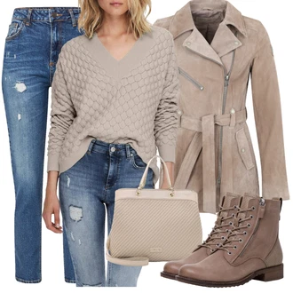 Outfity na zimu Mom s Modrá Dámské Džíny s Délkou 7/8/Kotníková Bota/Zkrácené Džíny/Girlfriend Džíny/High Waist Džínové Kalhoty/Džíny s Rozparkem/Džíny s Dírou/Kožené bundy LTB "Outfity na zimu"Look: 90tá léta, Cool, Disko, Mom, Old Money