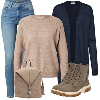 Outfity na zimu s Tmavě modrá Pletenina veľkej veľkosti/Nezařazené Vila "Outfity na zimu"