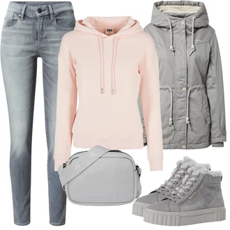 Outfit s Šedá/Světle modrá/Světle šedá Push up Džín/Džíny s Nízkým Sedem/Džíny s Rozparkem/Kotníková Bota/Zimní bunda/Slim Fit Džíny/Kožené Boty/Kožená bunda/Kožená Pánská Bund G-Star Raw "Outfity na zimu"