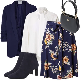 Outfity na zimu Ke kolenům Viskóza s Lilové barvy/Tmavě modrá/Modrá About You "Outfity na zimu"