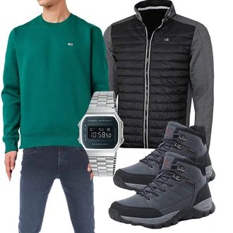 Mit Absatz Outfit mit Schwarz/Dunkelblau/Dunkelgrau/Grau/Hellgrau Wasserdichter Stiefel/Winter Sneaker/Wasserfester Schuh/Wasserdichter Outdoorschuh/Herren Lederschuhe/Trekkingstiefel ARRIGO BELLO "Perfekt für den Winter"