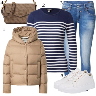 outfit mit Bež Zimska Jakna Marc O'Polo "Zimska oblačila"