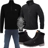 Schwarze Gummistiefeletten kombinieren image