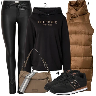 Outfit sa Crna Tenisica New Balance "Savršen za zimu"