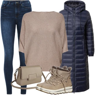 sníh Outfit s Béžová/Hnědá/Khaki Kozačka Boty do Sněhu/Trekingová Bota/Vycpaná Kozačka/Nepromokavá Kozačka/Nepromokavá Bota/Zimní kotníková bota/Kožené pánské obuv/Zimní tenisky Tom Tailor "Perfektní na zimu"