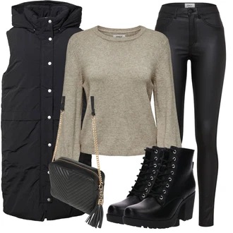 Duckfeet Outfit s Černá Kozačka Motorkářská bota/Chelsea Boty/Kožená bota/Goodyear welted bota/Business Bota About You "Perfektní na zimu"Look: Duckfeet, Elegantní, Kancelář, Old Money, Venkovní, Premium