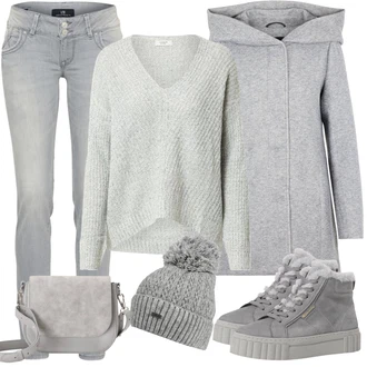 Outfity na zimu Mom s Šedá/Světle šedá Slim Fit Džíny/Zužující se Džíny/Kožená Pánská Bund/Džíny s Rozparkem/Push up Džín/Kožené Boty/Džín s Nízkým Pasem/Džíny s Nízkým Sedem/Džíny Regular Fit/Kožená bunda/Kotníková Bota LTB "Perfektní na zimu"Look: Ležérní, Cool, Francouzské, Mom, Krásný, Chytrý příležitostný, S průsvitem, Univerzitní