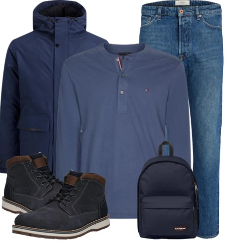 spitze Dunkelblau/Blau Klassischer Stiefel/SchnürStiefelette/Schnürschuh/Gefütterte Stiefelette Rieker kombinieren