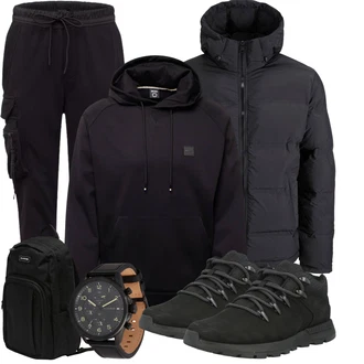 Winter Outfits Mit Kapuze mit Schwarz Unkategorisiert boss black "Sportliches Winter Outfit"