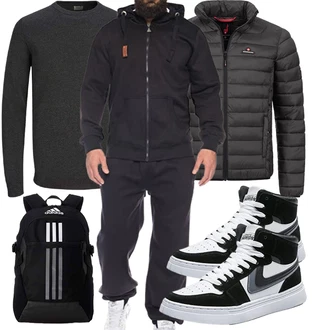 Zweiteilige Outfit mit Schwarz Unkategorisiert Finchman "Sportliches Winter Outfit"
