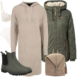 Outfit s Krémová/Béžová/Khaki/Bílá Angora Prádlo/Brazilské Kalhotky/Klasické kalhotky/Formující Kalhotky/Multibaleno/Kalhotky/Tanga/Spodní kalhotky lingadore "Stylový zimní outfity"