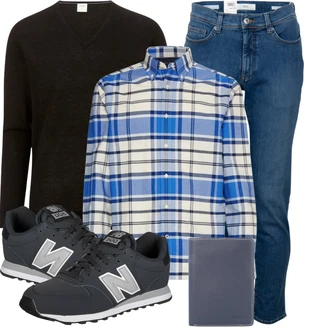 Outfit mit Schwarz Sneaker New Balance "Super für die Freizeit"