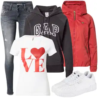 Outfit s Bílá Lékařská Bota/Ortopedická Bota/Komunijní bota/Diabetická Bota/Nízká Teniska/Úzká teniska/Semiortopedická bota/Bota Na Pěší Turistiku/Zdravotní bota/Tenisky s Bočním Zipem/Teniska se zapínáním na suchý zip Puma "Trendový zimní vzhled"