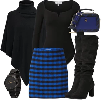 Outfity na zimu Áčkového Střihu s Modrá/Tmavě modrá/Světle modrá Edited "Trendový zimní vzhled"Look: Áčkového Střihu