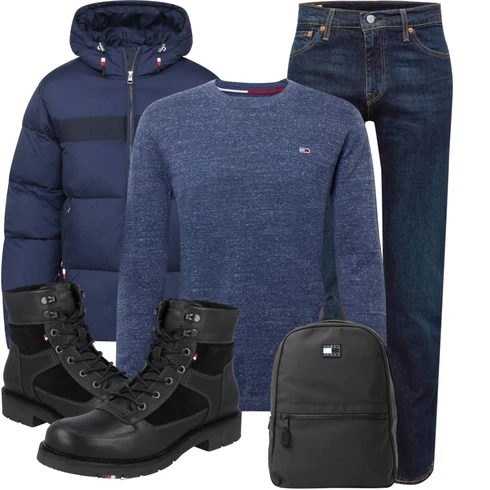 Schwarz Rucksack/Jeans/Accessoire Tommy Jeans kombinieren