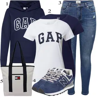 Outfit sa Plava Niska Tenisica New Balance "Udoban zimski outfit"