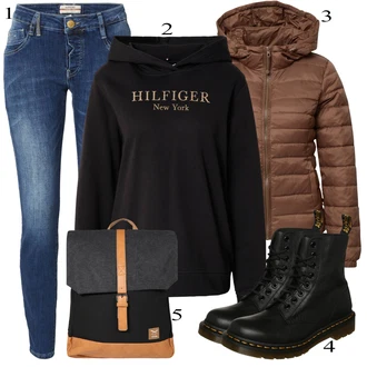 Kombinacije za zimu Mom Denim/Traper sa Plava/Tamnoplava Traper Tajice/Skinny Hlače/Jeggings Gang "Tvoj otmjeni outfit"Look: Rap, Stil, cool, Prekrasan, moderne, Ležerno, Mom