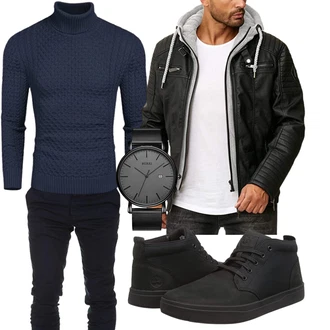 Winter Outfits Feine mit Schwarz Unkategorisiert COOFANDY "Winterliches Freizeit Outfit"Look: Outdoor, Chill, Boyfriend, Coole, Feine
