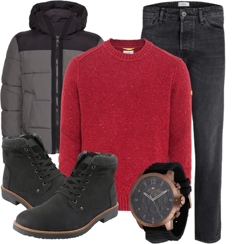 Mit Absatz Schwarz Klassischer Stiefel/Springerstiefel/Flache Stiefelette/SchnürStiefelette/Gefütterte Stiefelette/Winter Stiefelette Rieker kombinieren
