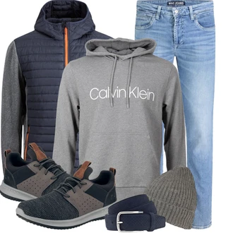 Winter Outfits Golf mit Dunkelblau/Blau/Hellblau Ledergürtel/Frauengürtel Ohne Schnalle/Casual Gürtel/Klassische Gürtel Vanzetti "Winterliches Freizeit Outfit"Look: Golf, Hockey, Cricket, Tennis