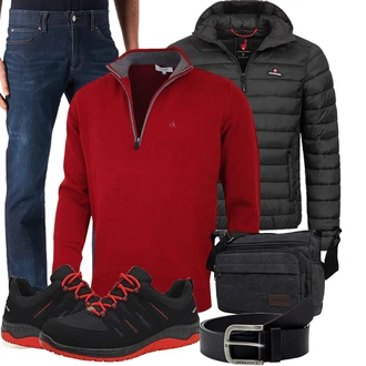 Winter Outfits Petite mit Dunkelrot Unkategorisiert Calvin Klein "Winterliches Freizeit Outfit"
