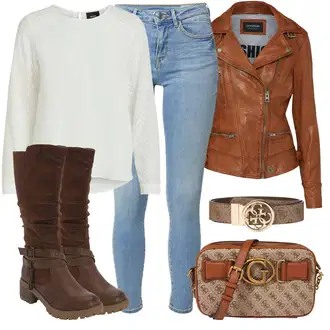 Outfity na zimu s Světle modrá Džínové Legíny/Jeggings/Kalhoty se Štěrbinou/Kalhoty s dírou/Push up Kalhoty/Skinny Kalhoty ESPRIT "Zimní look"