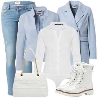 Outfit s Šedá Kozačka Šněrovací Kotníková Bota Tamaris "Zimní look"