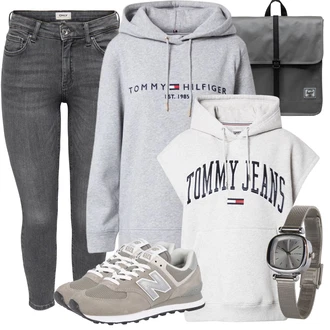 Outfit s Šedá Zimní bota/Teniska/Nízká bota na podpatku New Balance "Zimní look"