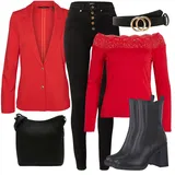 Černé zimní legíny outfity image