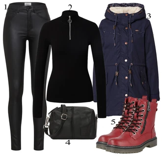 outfit mit Črna Zimska Jakna Ragwear "Zimska oblačila"