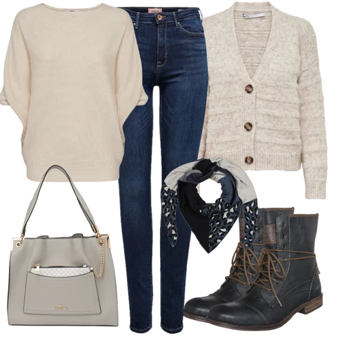 Kombinace Šedá/Béžová Batoh/Taška Přes Rameno/Doplňek/Zvonová Kalhoty river island