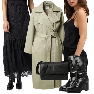 Vysoké Podpatky Outfit s Černá/Hnědá/Šedá Klasická kozačka/Kotníková Bota Na Podpatku/Kozačka Na Podpatku/Ovčí Kožešinová Bota/Kožená kotníková bota/Bota na Platformě/Bota na Platformě/Vintage Kotníková Bota/Vintage kozačka Bronx "Zimní outfity"