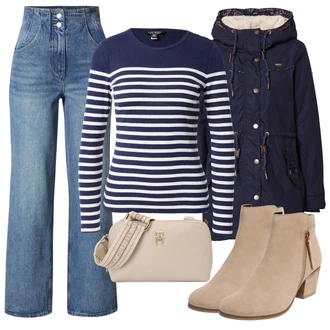 Outfity na zimu s Sv?tle modrá/Modrá Zvonová Kalhoty/Kalhoty Bootcut/Laclá?/Kalhoty s Vysokým Pasem/Kalhoty se ?t?rbinou/Kalhoty s dírou/?iroká Kalhoty/Roz?í?ená Kalhoty Edited "Zimní outfity"