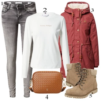 Zimske Outfiti mit Zelena Tom Tailor "Zimska oblačila"