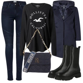 Outfit s Taška Přes Rameno river island "Zimní outfity"