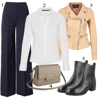 Bombaž outfit mit Krem/Bela Srajca/Bluzasti Body/Slim Fit Bluza VERO MODA "Zimska oblačila"