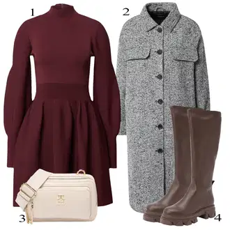outfit mit Obleka do kolena/Obleka morske deklice/Obleka z naramnicami/Obleka v tleh/Obleka iz tvida/Obleka z odprtimi rameni/Obleka na preklop/Obleka brez naramnic/Obleka z naborki/Obleka z bleščicami/Obleka Safari/Obleka na pike/Obleka matičnega urada/Obleka s puf rokavom/Obleka z dolgimi rokavi/Obleka ravnega kroja/Obleka s ščitnikom za vrat/Obleka z peplumom/Obleka iz tila/Obleka brez rokavov/Obleka z visokim ovratnikom/Bluza Obleka/Obleka s hidžabom/Obleka z naramnico Ted Baker "Zimska oblačila"