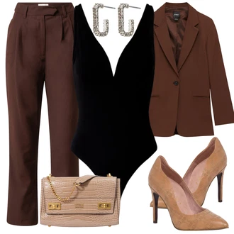 Outfit s Šedá Náušnice AllSaints "Elegantní zimní outfit"