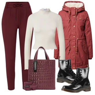 Outfity na zimu Dlouhé / Maxi s Červená Dlouhé Šaty/Slim Fit Džíny/Taška Přes Rameno/Dlouhá tylová sukně/Dlouhý Zimní Kabát/Dlouhý Svetr/Doplňek/Dlouhé Kardigany Liebeskind Berlin "Zimní outfity"