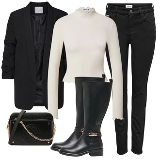 Outfit s Černá Taška Přes Rameno river island "Zimní outfity"