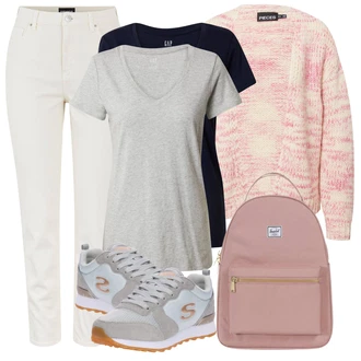 Outfit s Krémová/Khaki/Béžová/Bílá Zužující se Džíny/Džíny s Rozparkem/Kotníková Bota/Kožené Boty/Termální Džíny/Kožená bunda/Capri Džíny/Zkrácené Džíny/High Waist Džínové Kalhoty/Mom Jean/Slim Fit Džíny/Motorkářské Džíny/Zimní bunda/Dámské Džíny s Délkou 7/8/Kožená Pánská Bund Pieces "Zimní outfity"