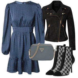 Outfit s Černá Lehké Bund AllSaints "Zimní outfity"